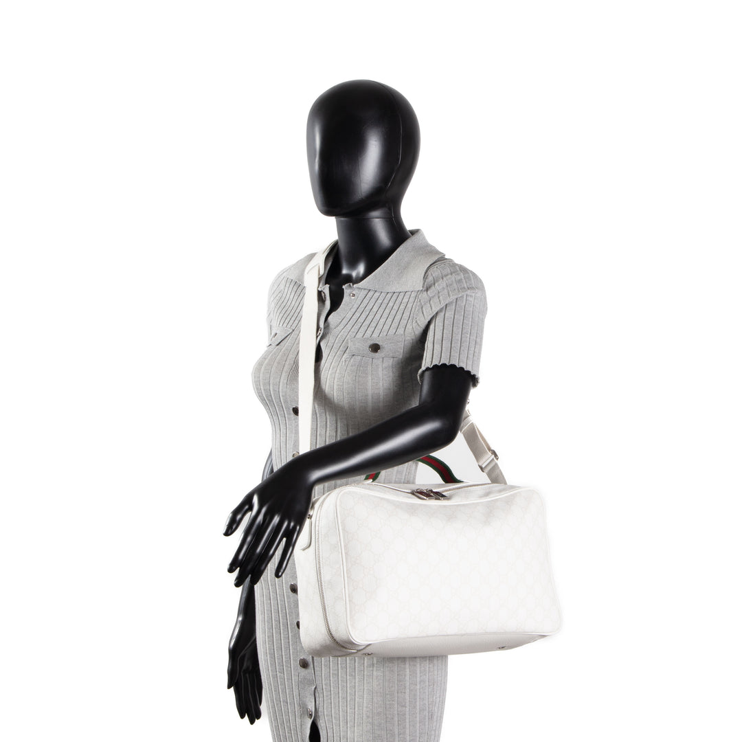 GUCCI GG Supreme Travel Bag - White