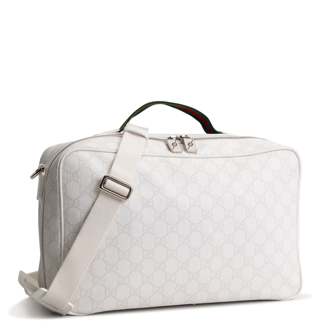 GUCCI GG Supreme Travel Bag - White
