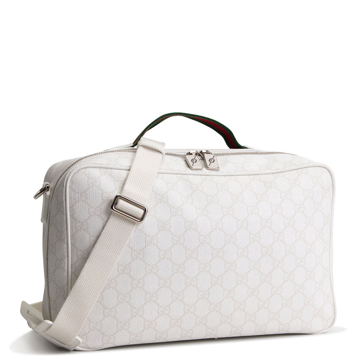 GUCCI GG Supreme Travel Bag - White