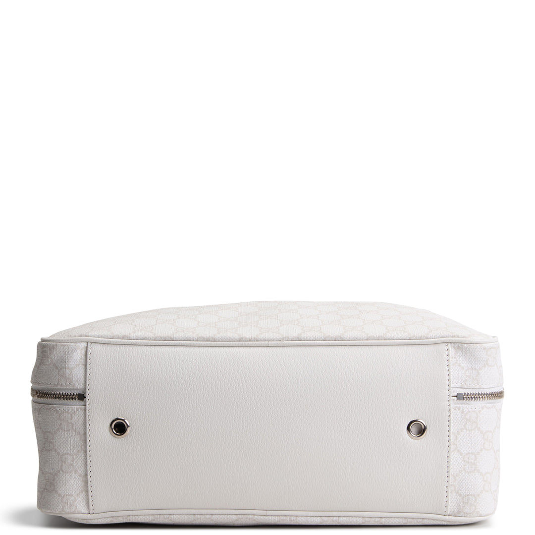 GUCCI GG Supreme Travel Bag - White