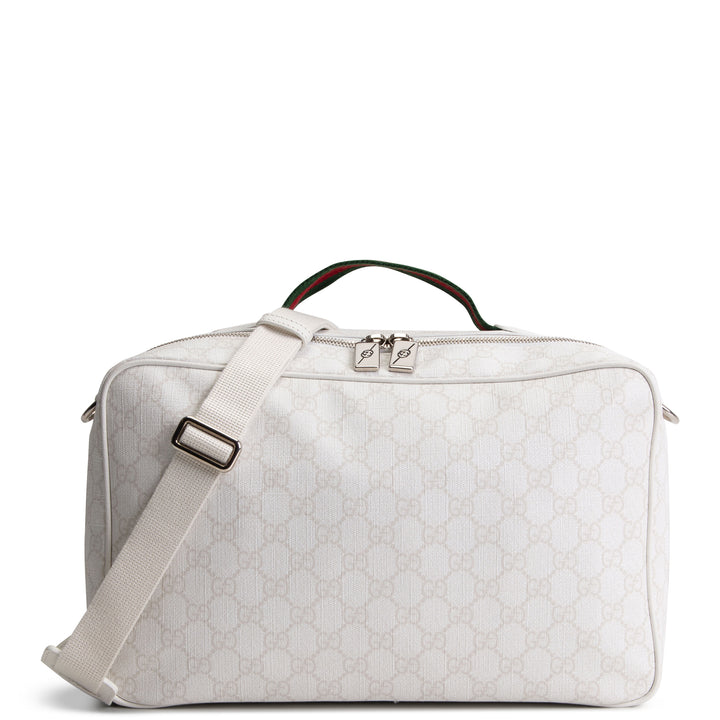 GUCCI GG Supreme Travel Bag - White