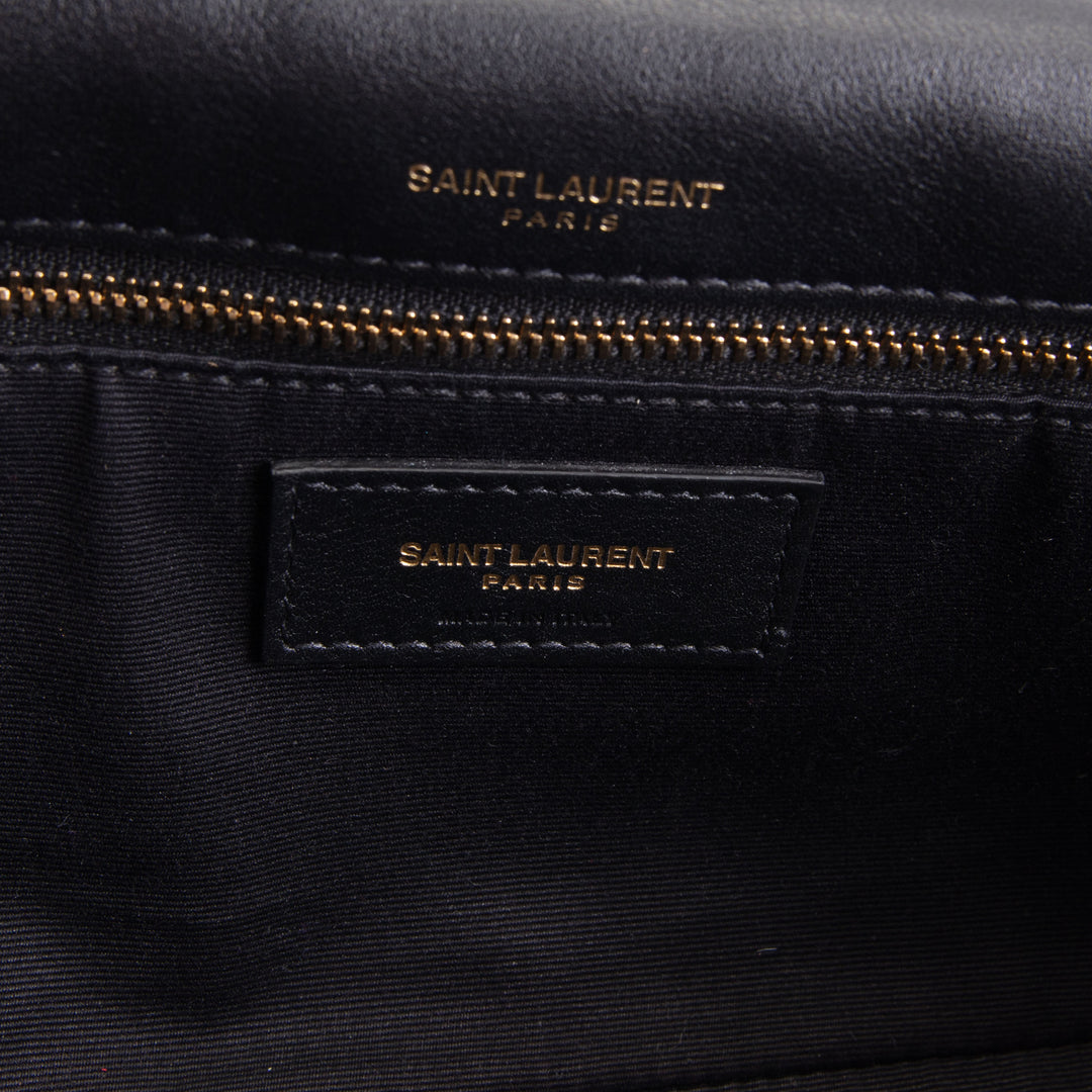 SAINT LAURENT Patent Kate 99 Tassel Shoulder Bag - Brown Tortoise OUTLET FINAL SALE