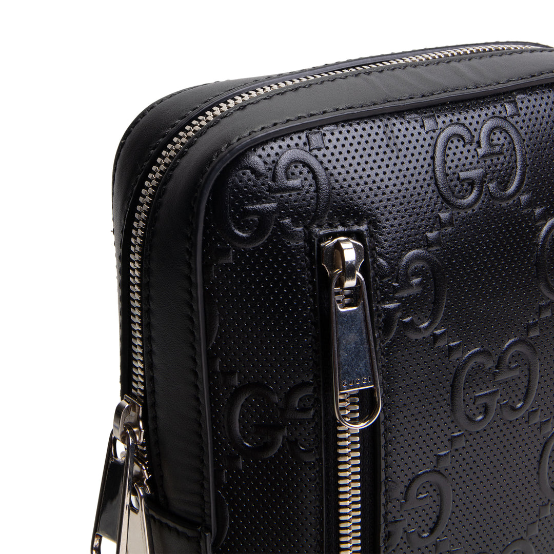 GUCCI Embossed Sling - Black