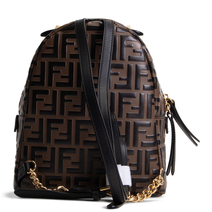 FENDI Zucca Embossed Mini Backpack - Tobacco