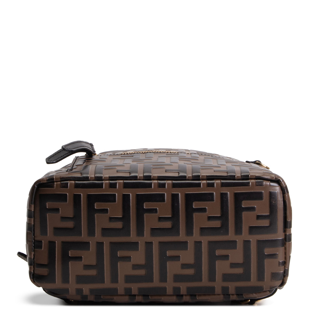 FENDI Zucca Embossed Mini Backpack - Tobacco
