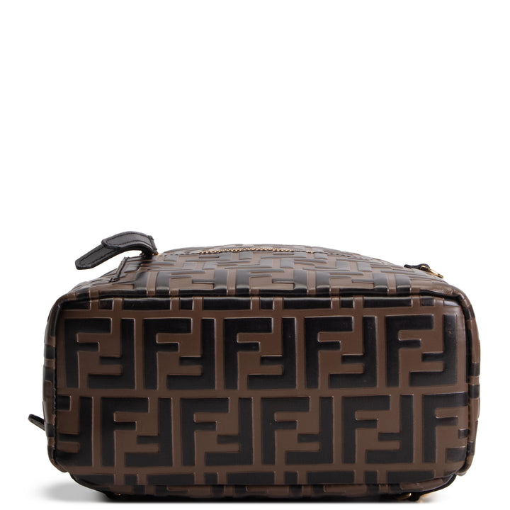 FENDI Zucca Embossed Mini Backpack - Tobacco