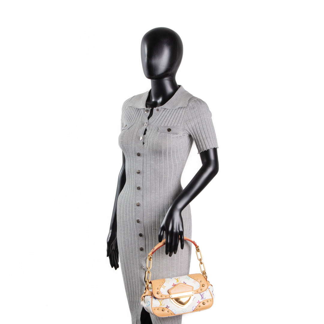 LOUIS VUITTON Monogram Multicolore Marilyn Shoulder Bag - White