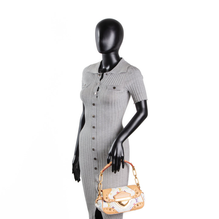 LOUIS VUITTON Monogram Multicolore Marilyn Shoulder Bag - White