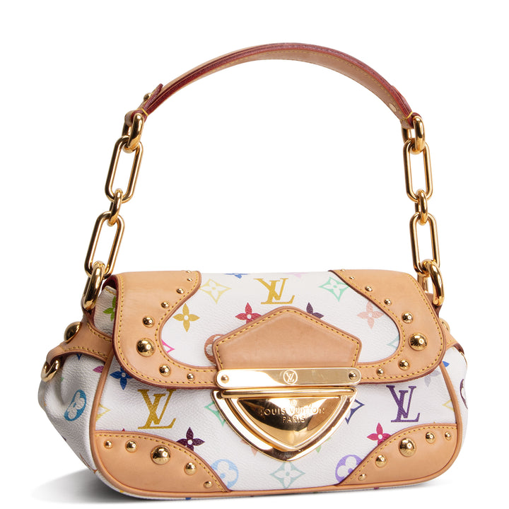 LOUIS VUITTON Monogram Multicolore Marilyn Shoulder Bag - White