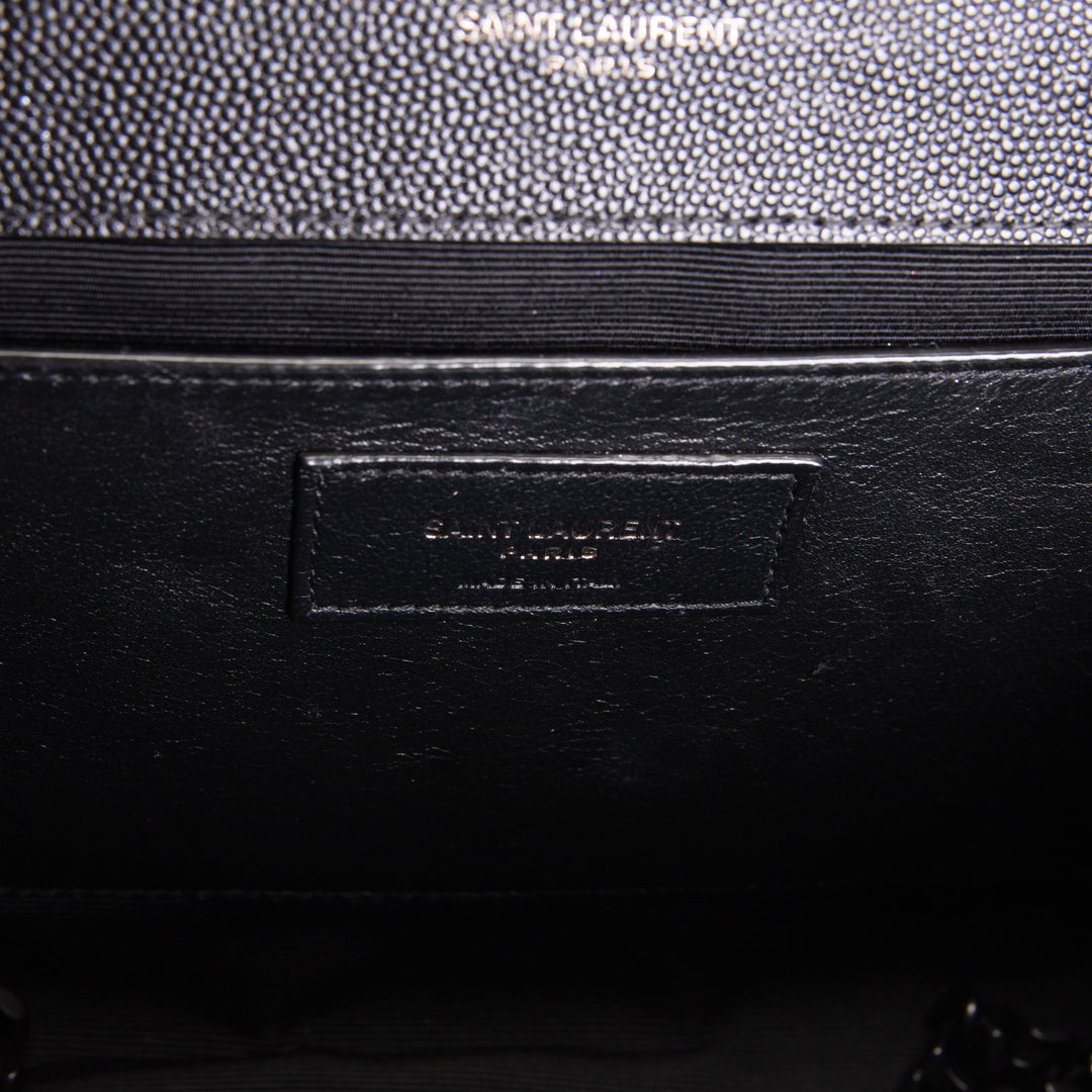 SAINT LAURENT Grain de Poudre Triquilt Medium Envelope Bag