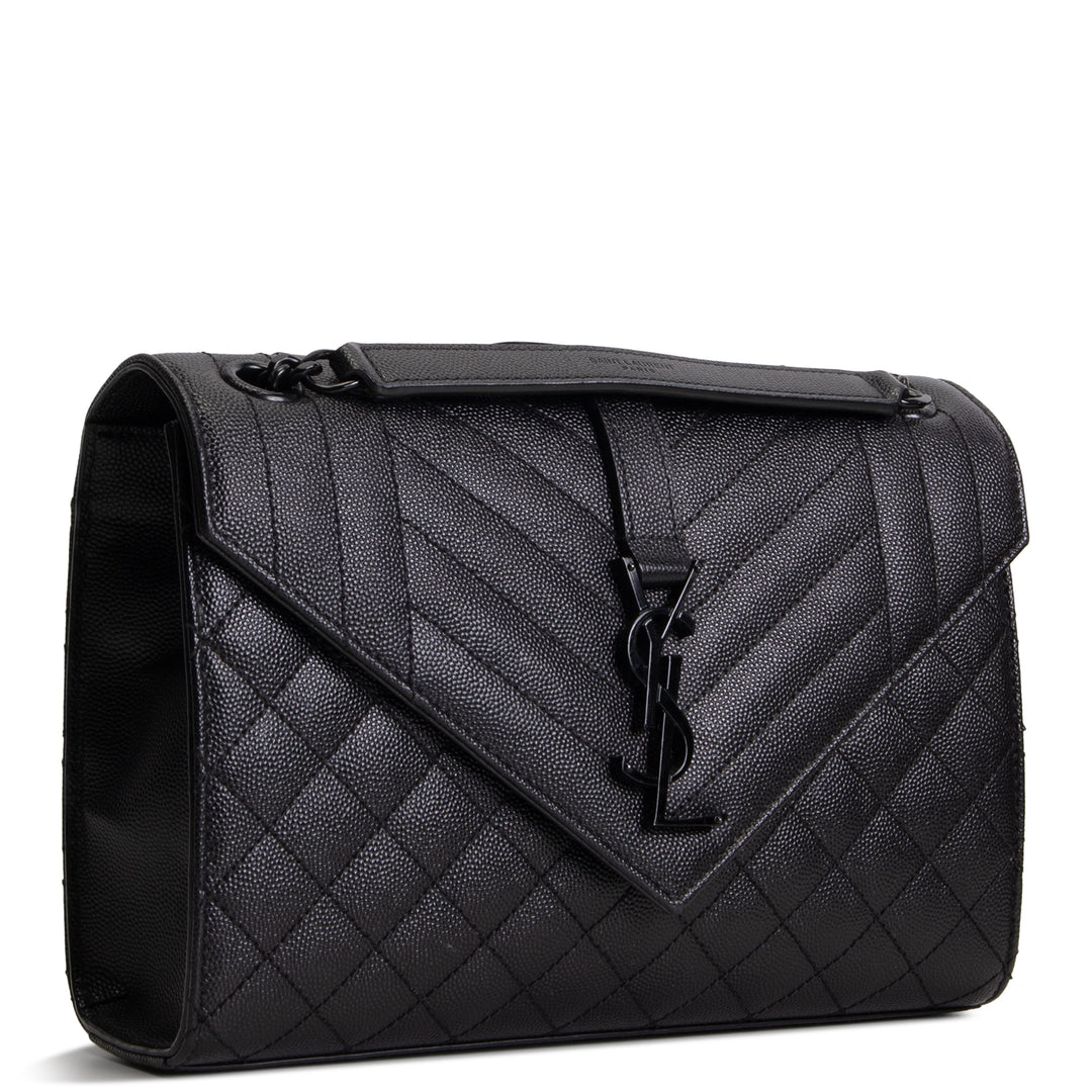 SAINT LAURENT Grain de Poudre Triquilt Medium Envelope Bag