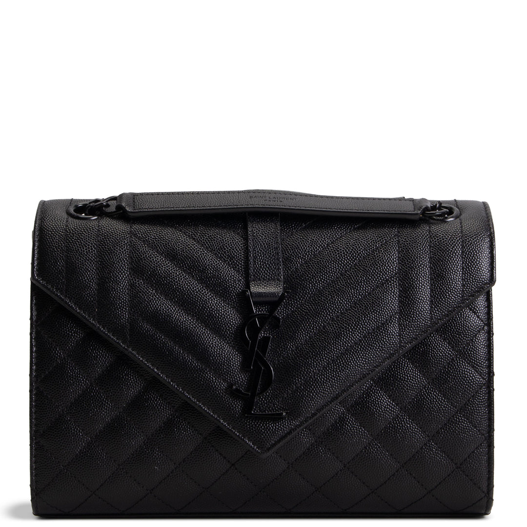 SAINT LAURENT Grain de Poudre Triquilt Medium Envelope Bag