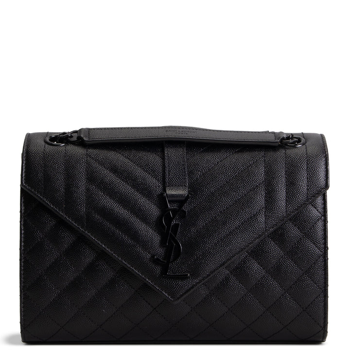 SAINT LAURENT Grain de Poudre Triquilt Medium Envelope Bag
