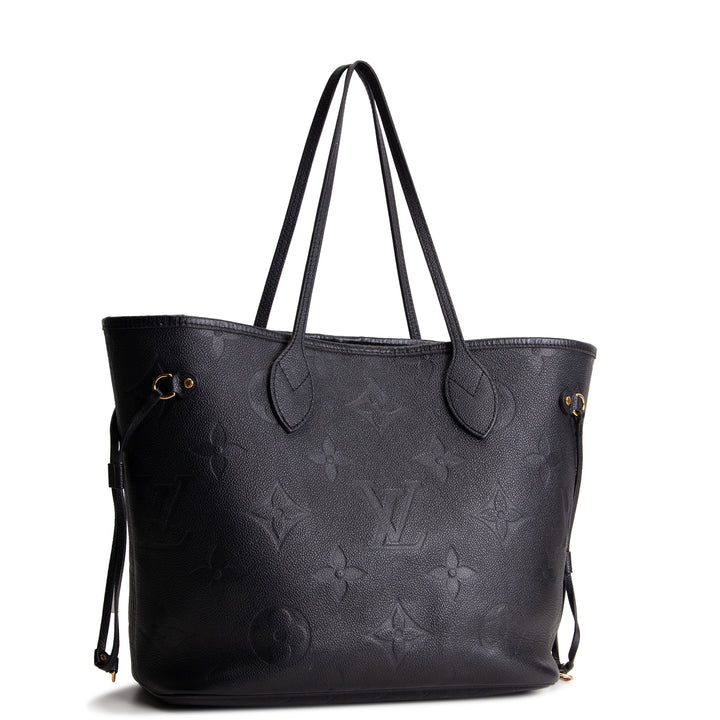 LOUIS VUITTON Giant Monogram Empreinte Neverfull MM w/ Pouch - Black