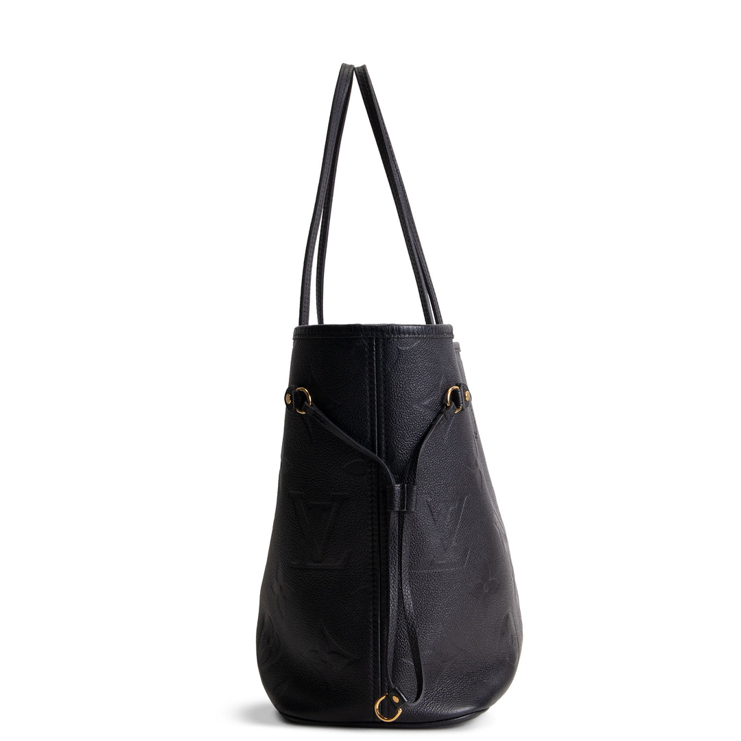 LOUIS VUITTON Giant Monogram Empreinte Neverfull MM w/ Pouch - Black