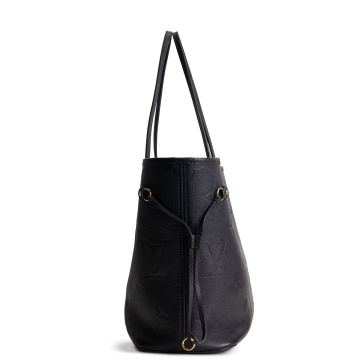 LOUIS VUITTON Giant Monogram Empreinte Neverfull MM w/ Pouch - Black