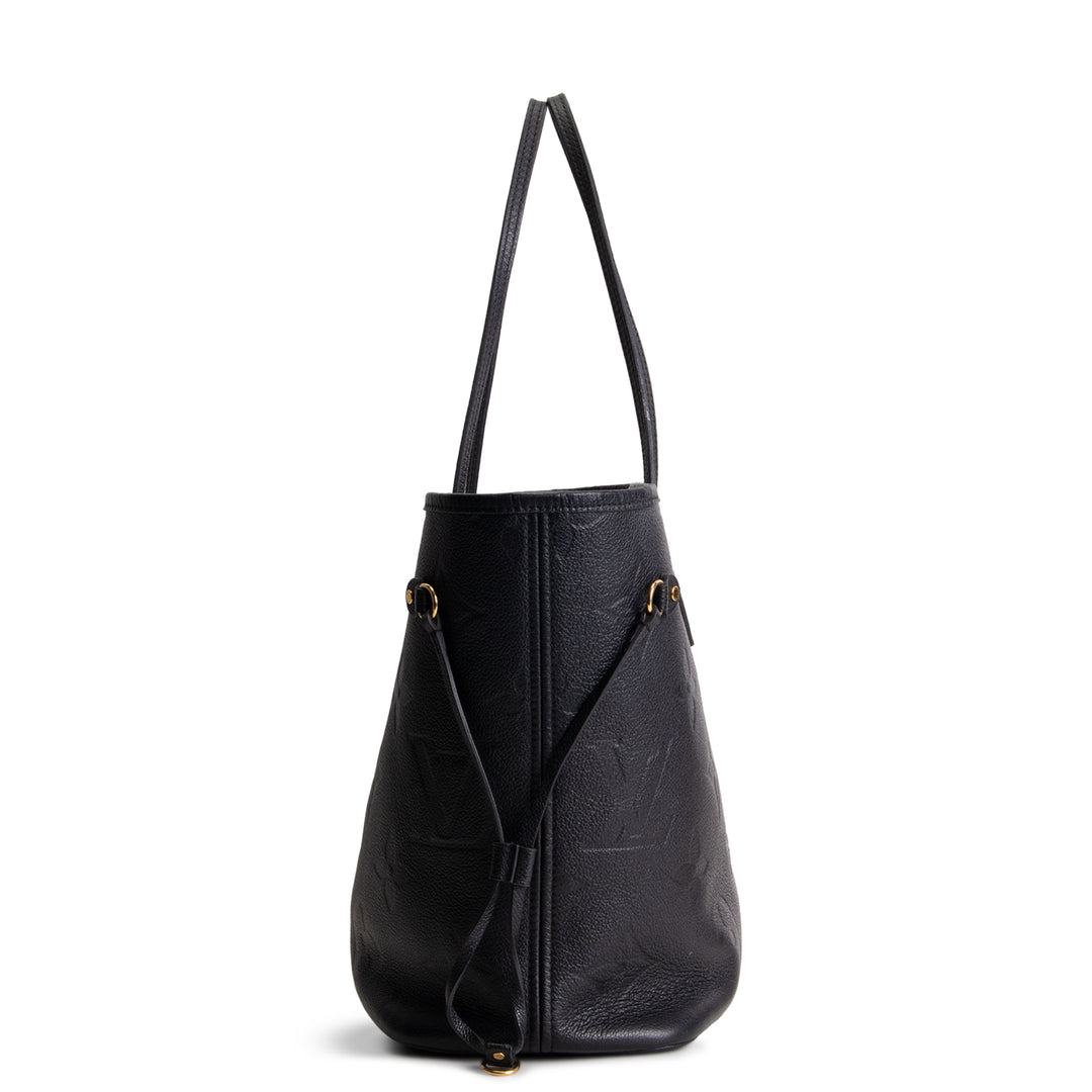 LOUIS VUITTON Giant Monogram Empreinte Neverfull MM w/ Pouch - Black