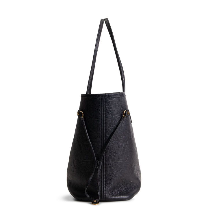 LOUIS VUITTON Giant Monogram Empreinte Neverfull MM w/ Pouch - Black