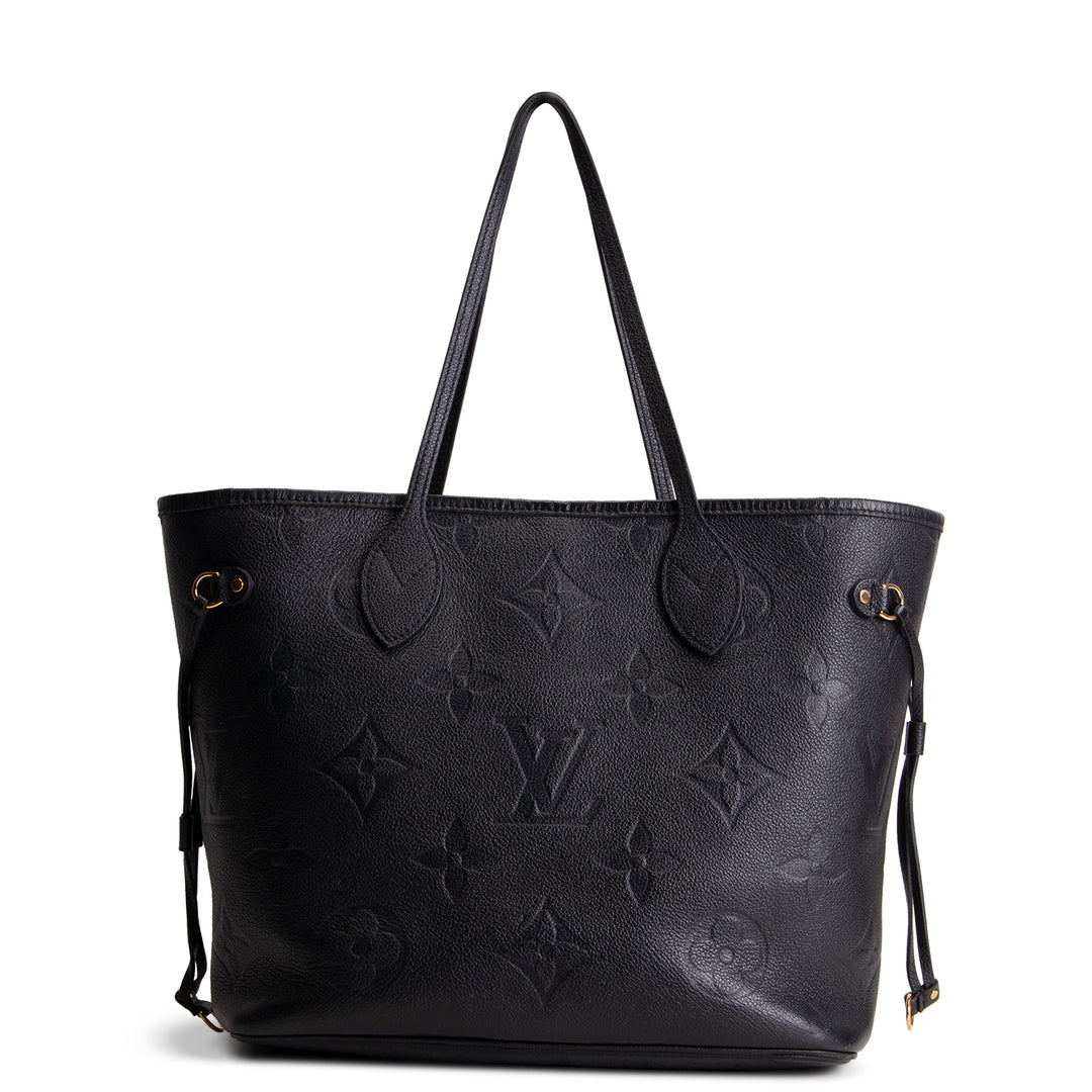 LOUIS VUITTON Giant Monogram Empreinte Neverfull MM w/ Pouch - Black