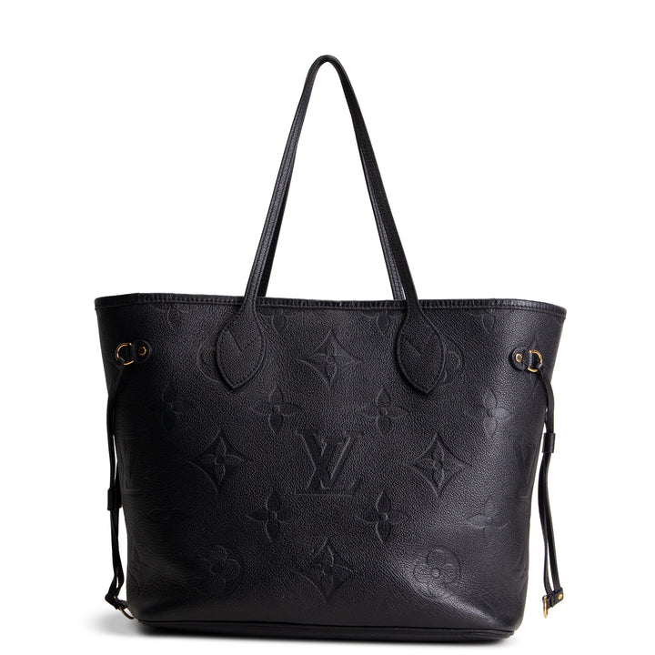 LOUIS VUITTON Giant Monogram Empreinte Neverfull MM w/ Pouch - Black