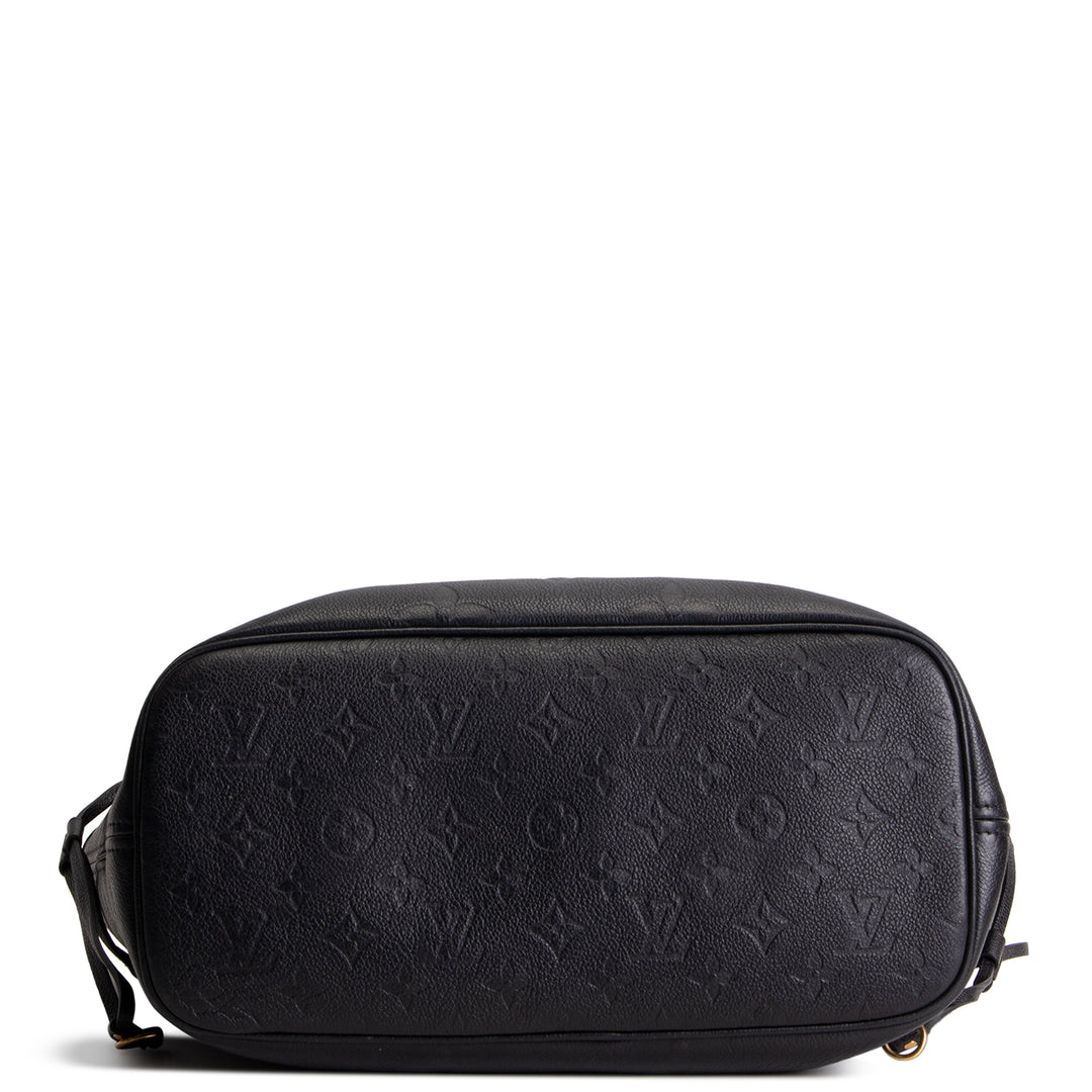LOUIS VUITTON Giant Monogram Empreinte Neverfull MM w/ Pouch - Black