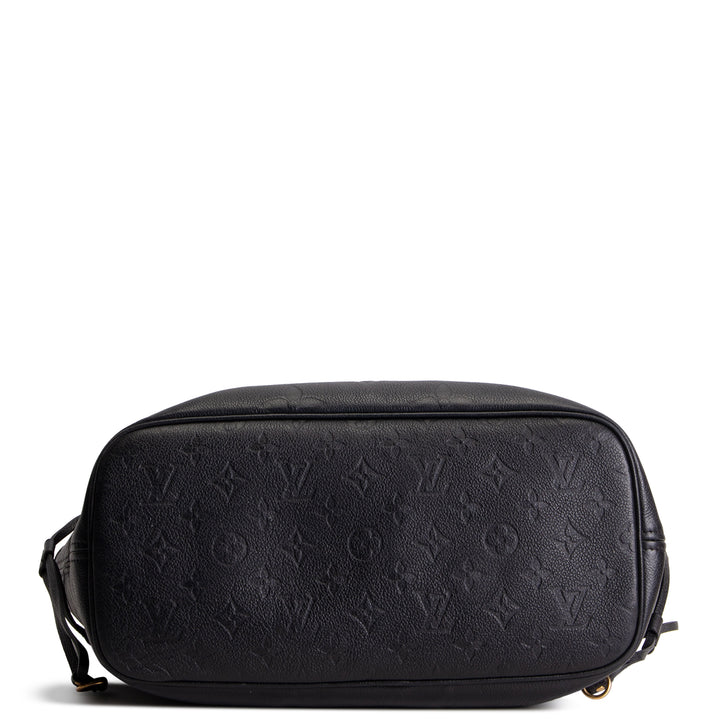 LOUIS VUITTON Giant Monogram Empreinte Neverfull MM w/ Pouch - Black