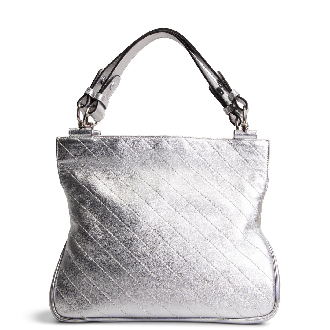 GUCCI Small Sakai Blondie Shopping Bag - Metallic Silver