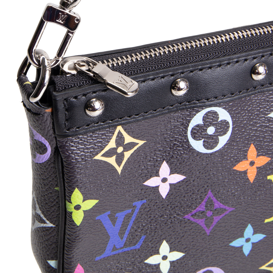 LOUIS VUITTON x TM Monogram Multicolore Pochette Accessoires - Black