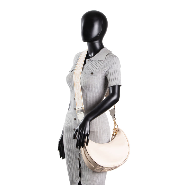 FENDI Leather Braided Fendigraphy - Cream