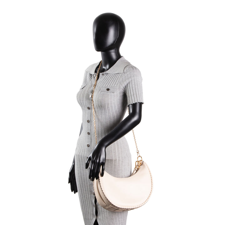 FENDI Leather Braided Fendigraphy - Cream