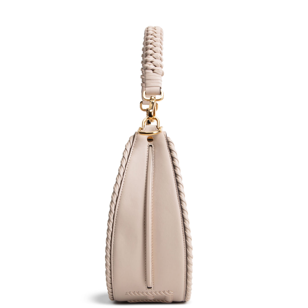 FENDI Leather Braided Fendigraphy - Cream