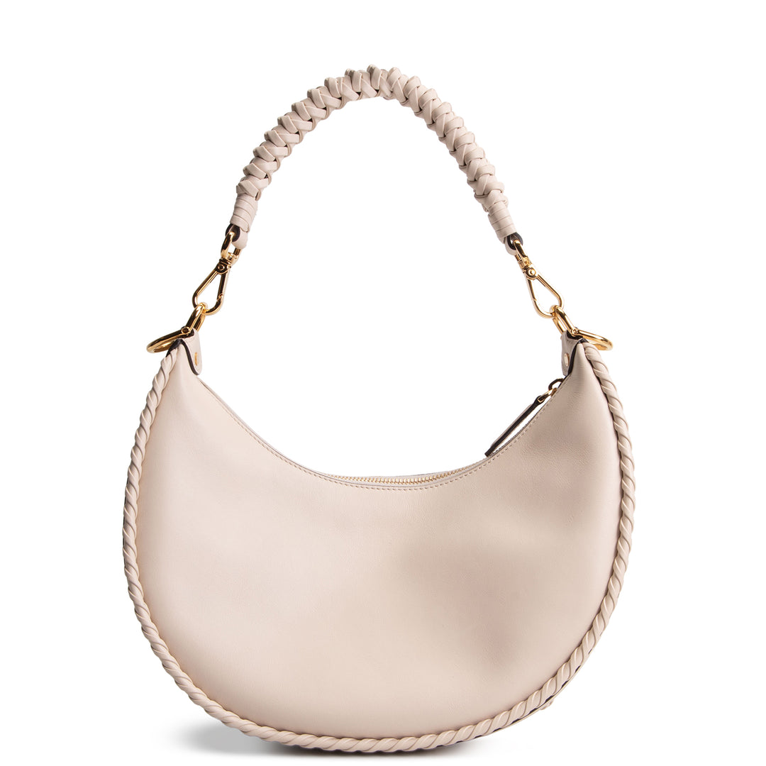 FENDI Leather Braided Fendigraphy - Cream