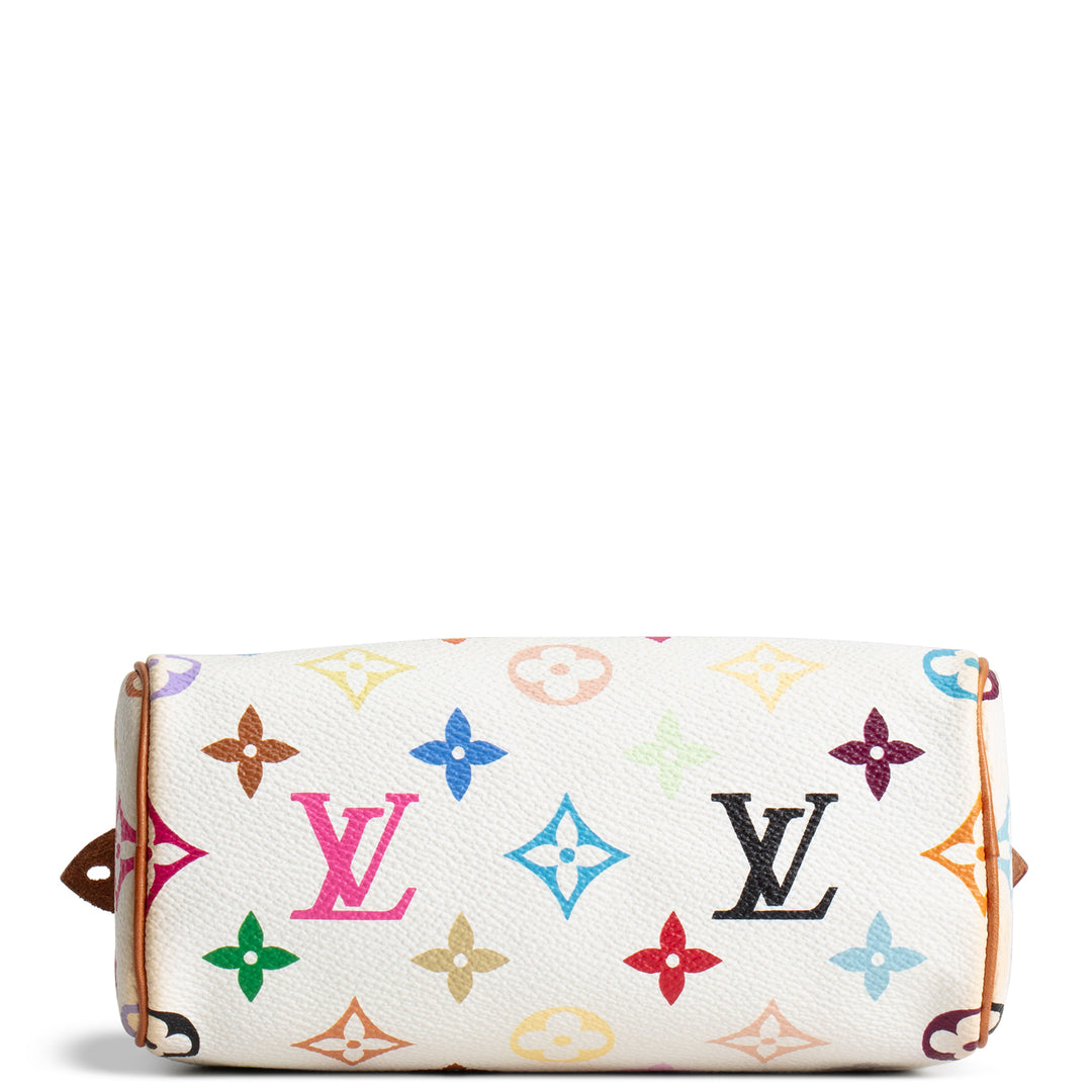 LOUIS VUITTON Vintage Monogram Multicolore Speedy Nano - White