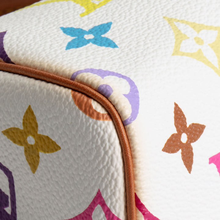 LOUIS VUITTON Vintage Monogram Multicolore Speedy Nano - White