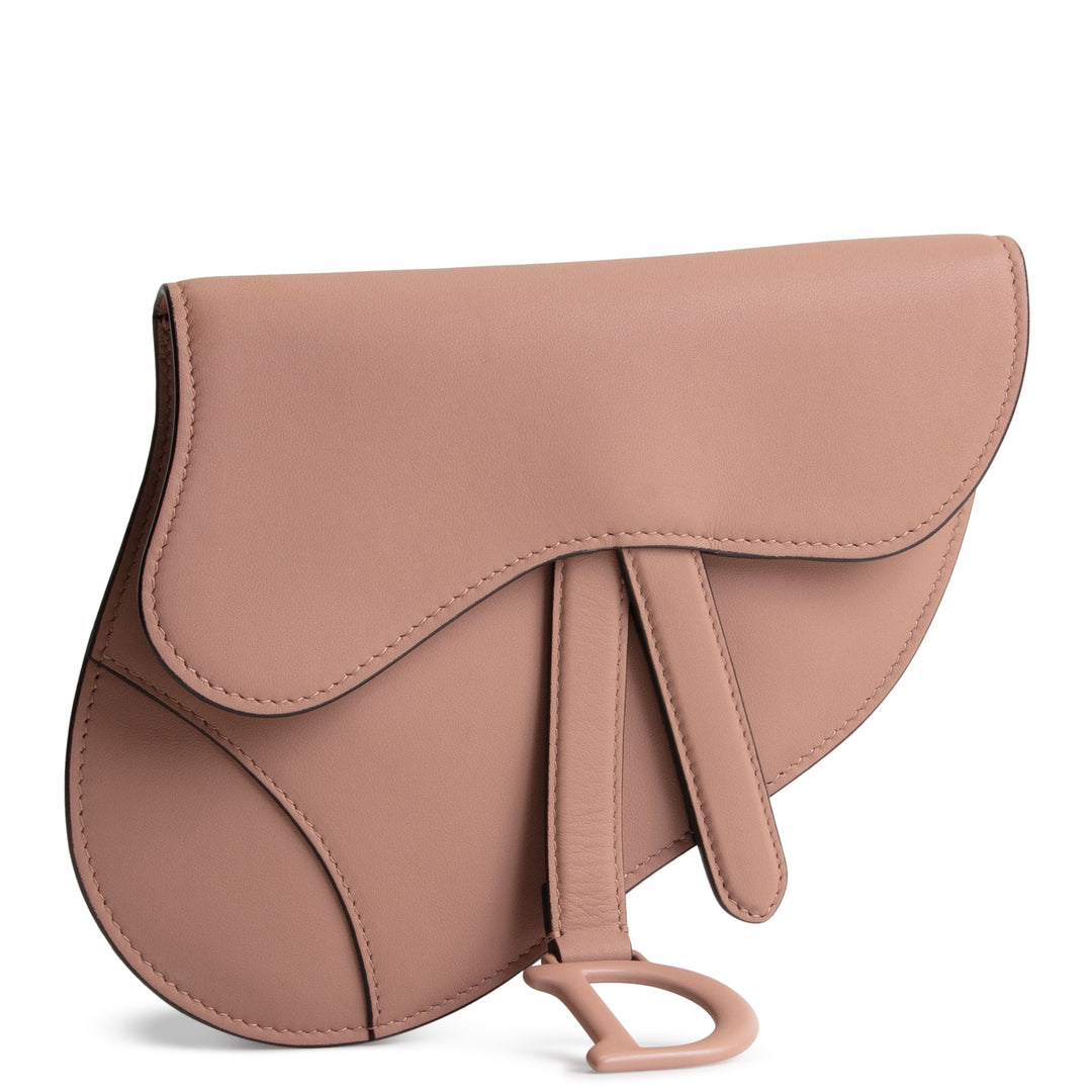 DIOR Ultramatte Leather Saddle Belt Bag - Nude