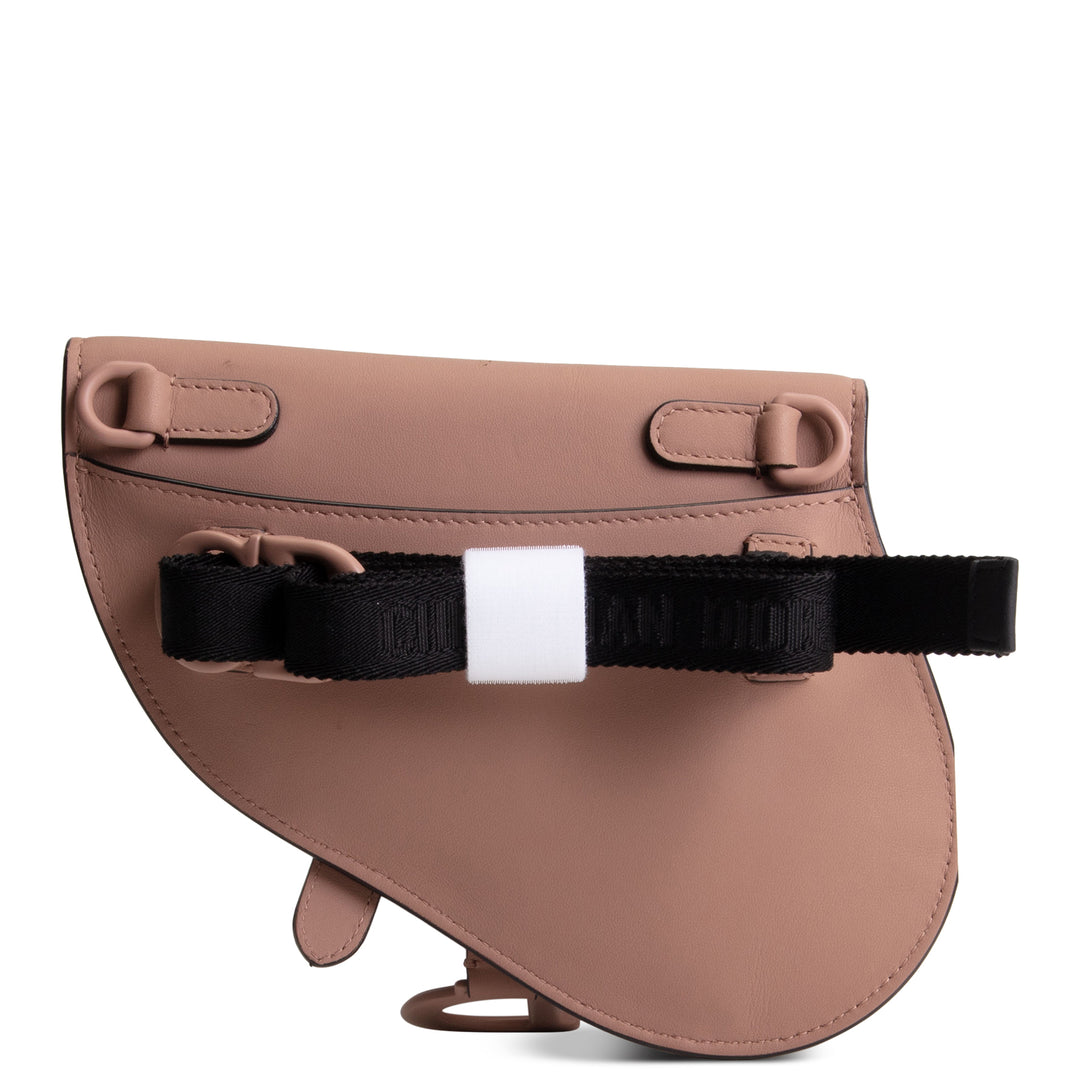 DIOR Ultramatte Leather Saddle Belt Bag - Nude