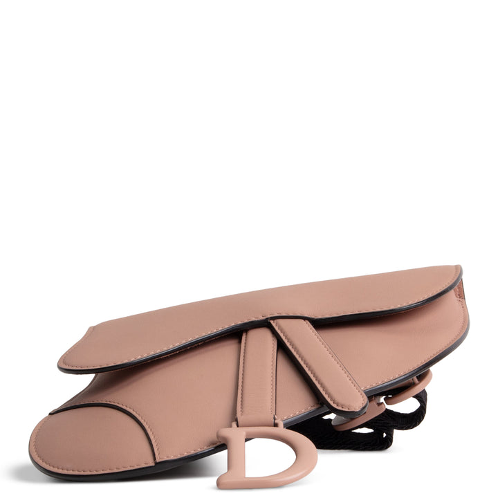 DIOR Ultramatte Leather Saddle Belt Bag - Nude