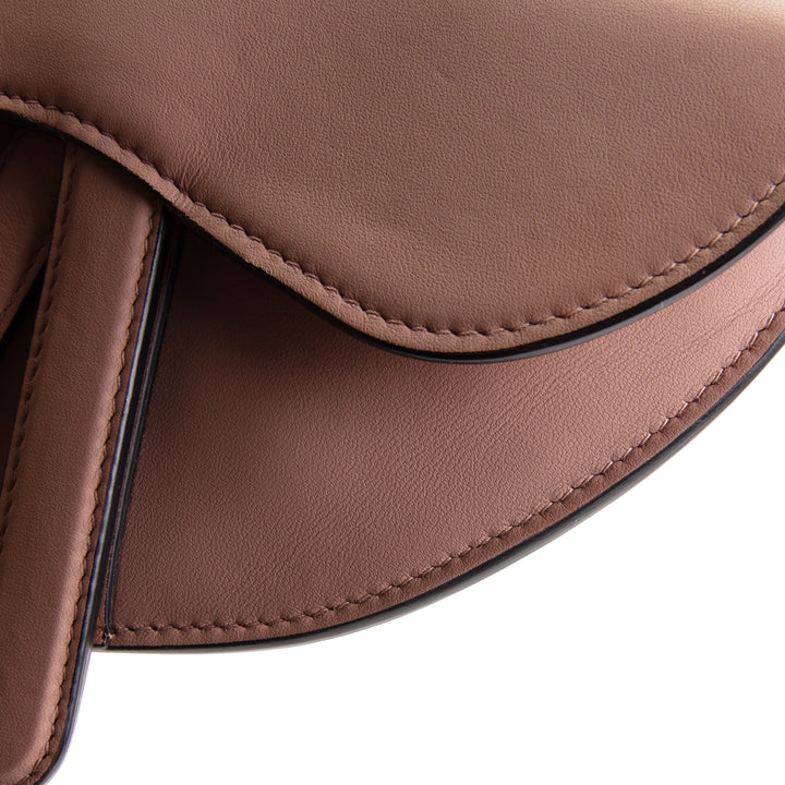 DIOR Ultramatte Leather Saddle Belt Bag - Nude