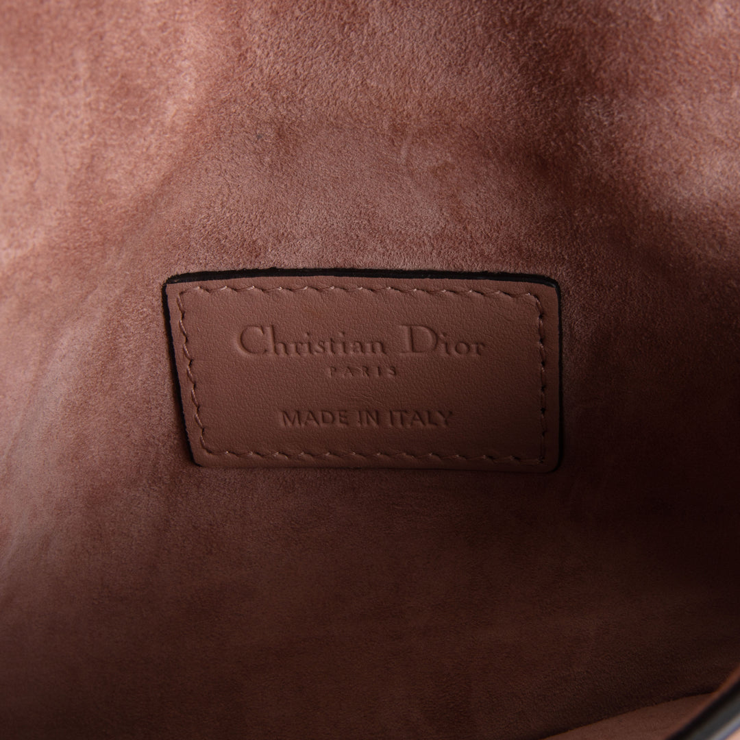 DIOR Ultramatte Leather Saddle Belt Bag - Nude