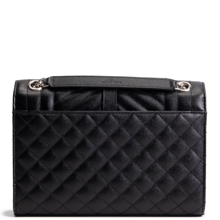 SAINT LAURENT Grain de Poudre Triquilt Medium Envelope Bag - Black