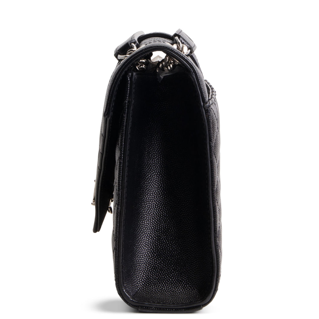 SAINT LAURENT Grain de Poudre Triquilt Medium Envelope Bag - Black