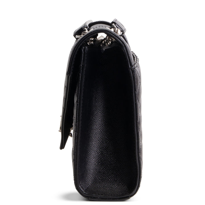 SAINT LAURENT Grain de Poudre Triquilt Medium Envelope Bag - Black