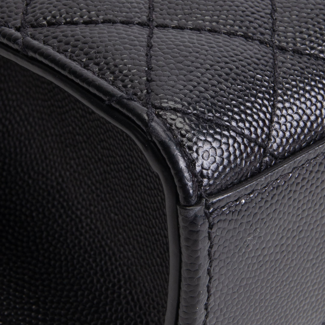 SAINT LAURENT Grain de Poudre Triquilt Medium Envelope Bag - Black
