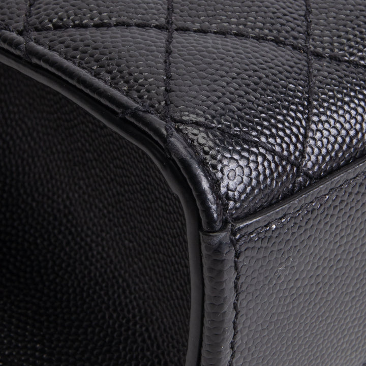SAINT LAURENT Grain de Poudre Triquilt Medium Envelope Bag - Black