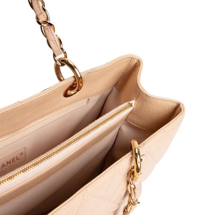 CHANEL Caviar Grand Shopping Tote -Beige