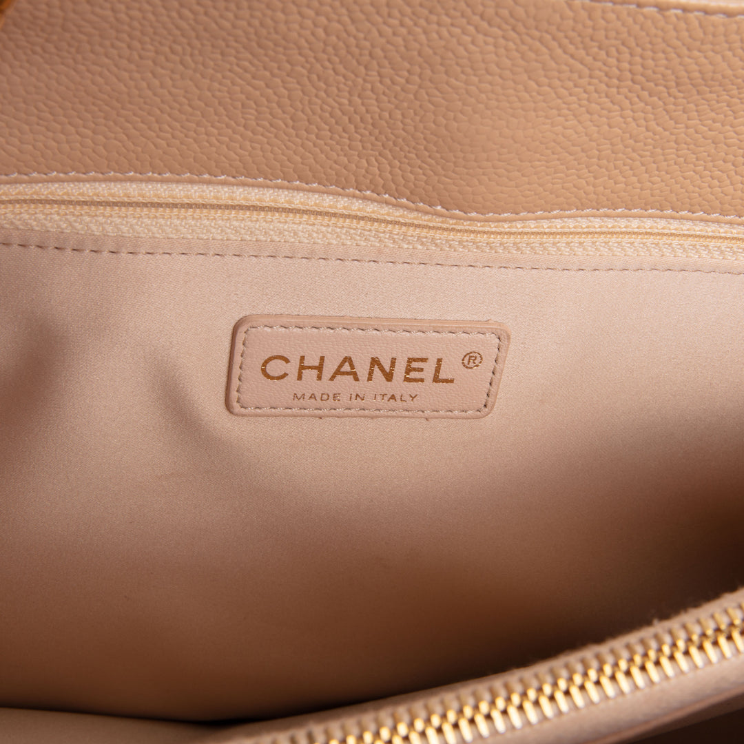 CHANEL Caviar Grand Shopping Tote -Beige