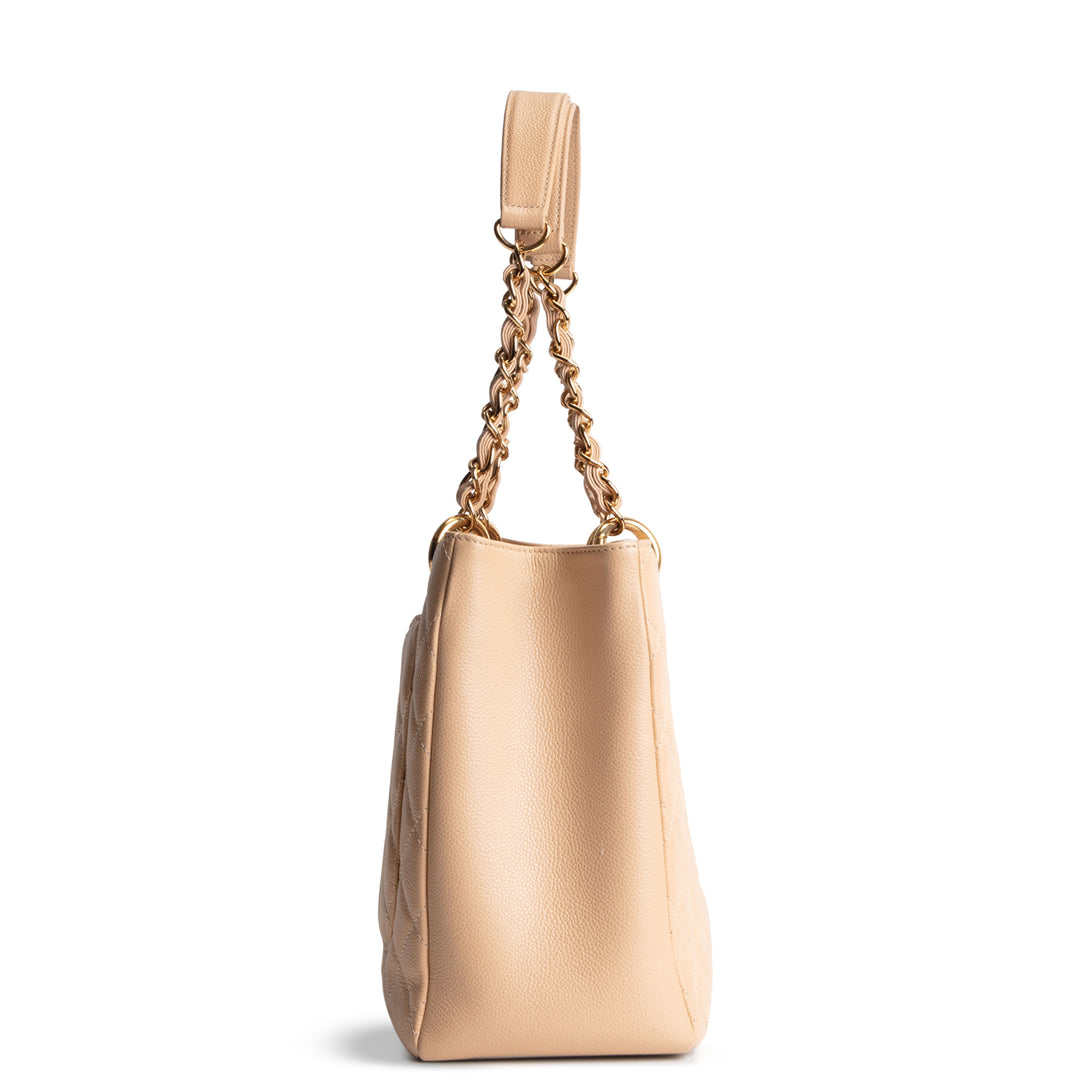 CHANEL Caviar Grand Shopping Tote -Beige