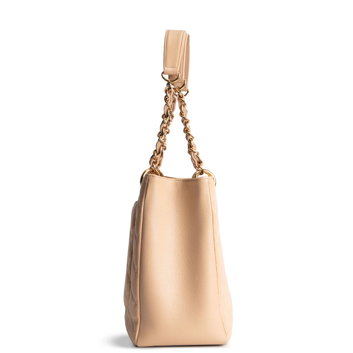 CHANEL Caviar Grand Shopping Tote -Beige