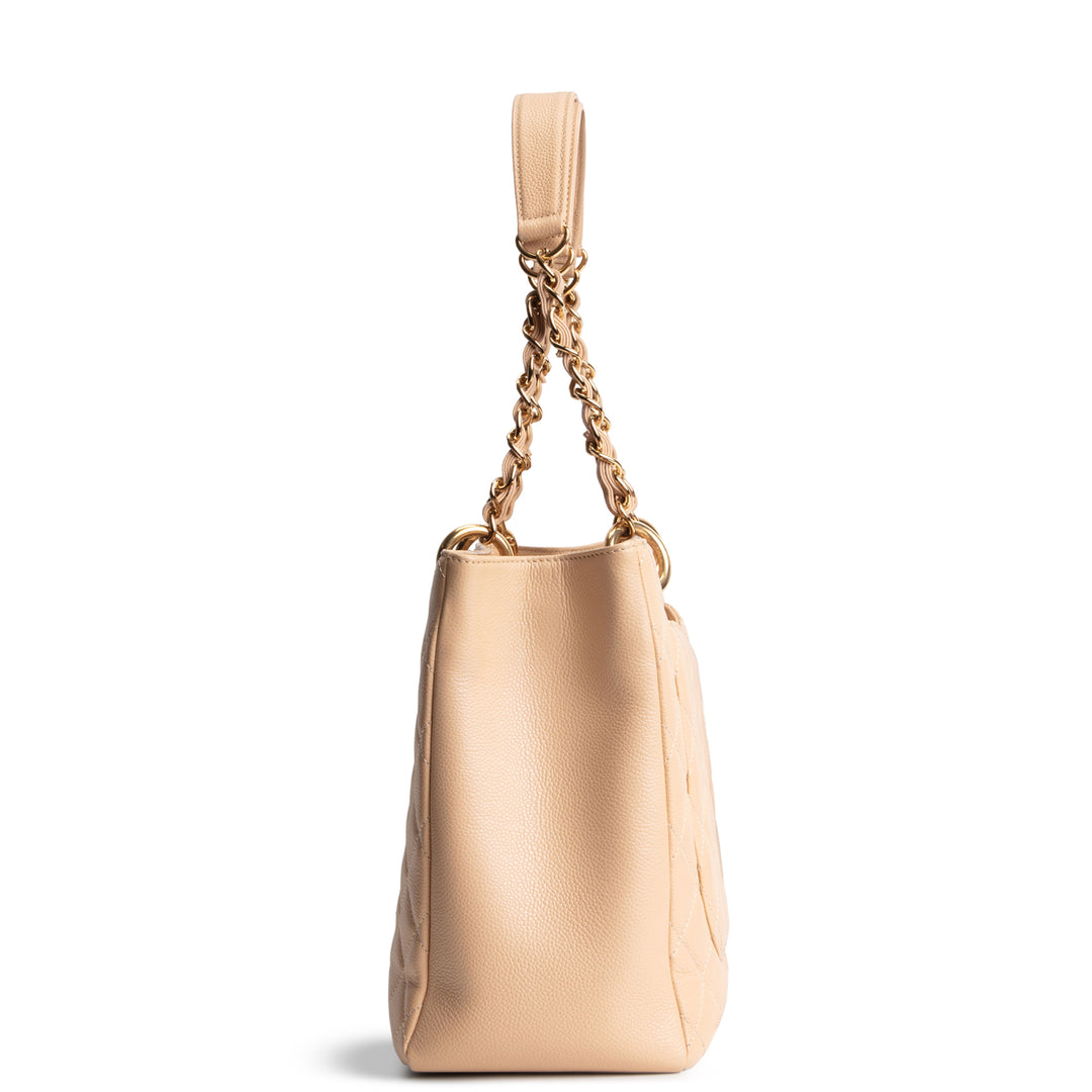 CHANEL Caviar Grand Shopping Tote -Beige