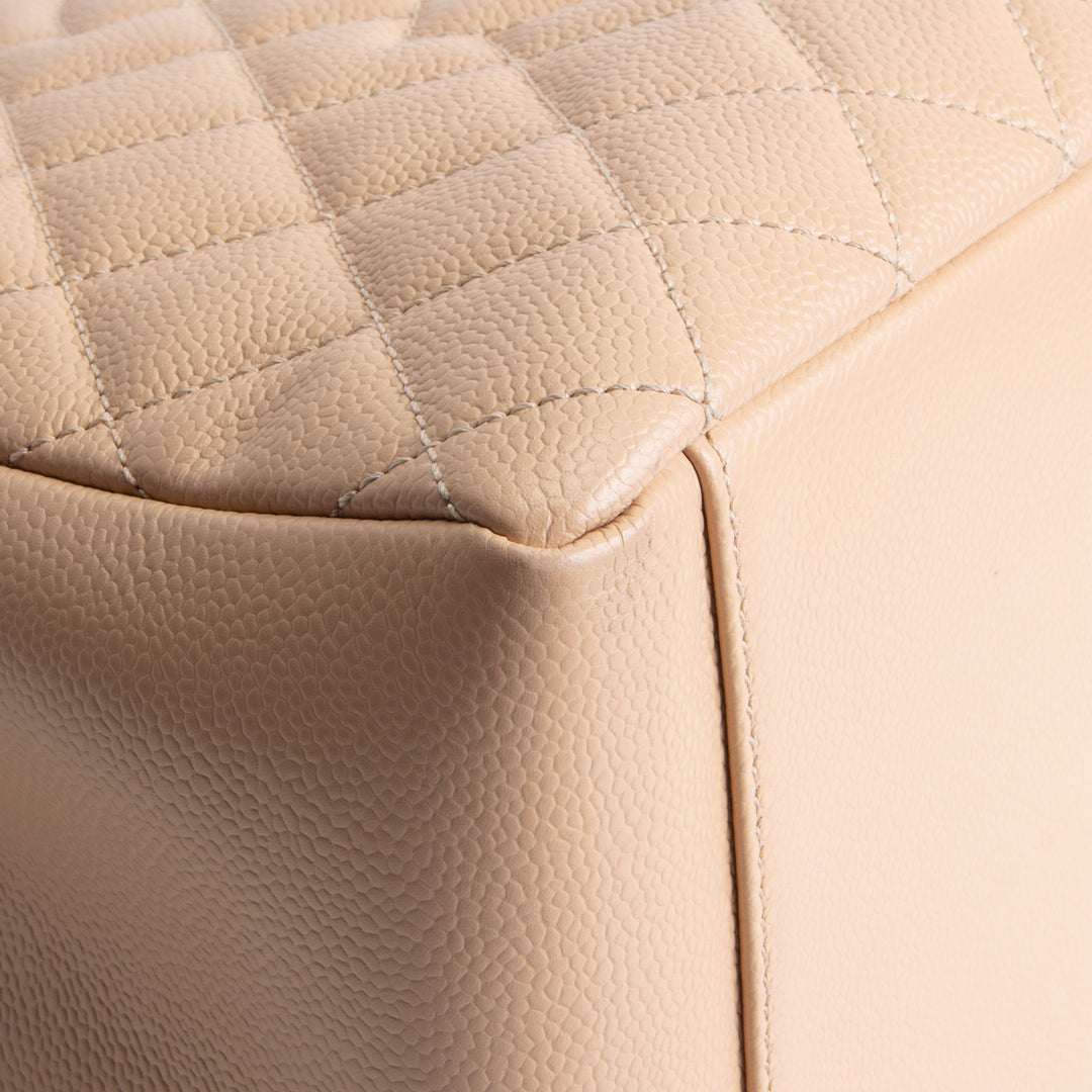 CHANEL Caviar Grand Shopping Tote -Beige